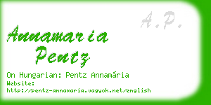 annamaria pentz business card