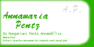 annamaria pentz business card